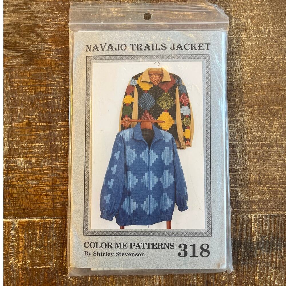 Vintage Navajo Trails Jacket Sewing Pattern 318 Color Me Boho Artsy 8-26 Uncut